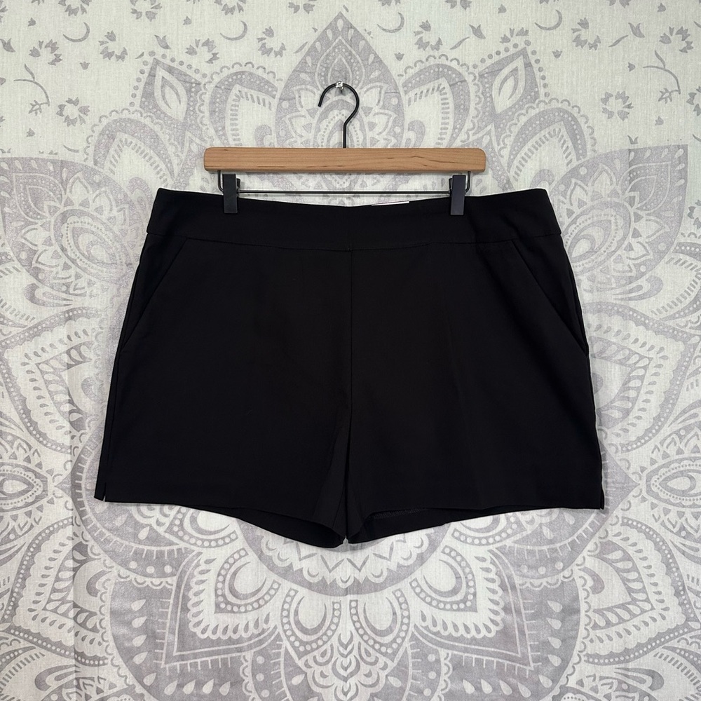 Nwt Walmart Time & And Tru True Millennium 4” Dress Shorts Pull On Black XXL